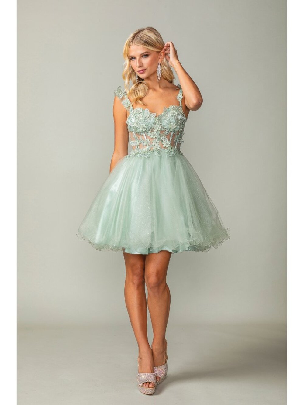 NEW SAGE Evening Gown Floor Length Formal Elegant Stunning 3372
